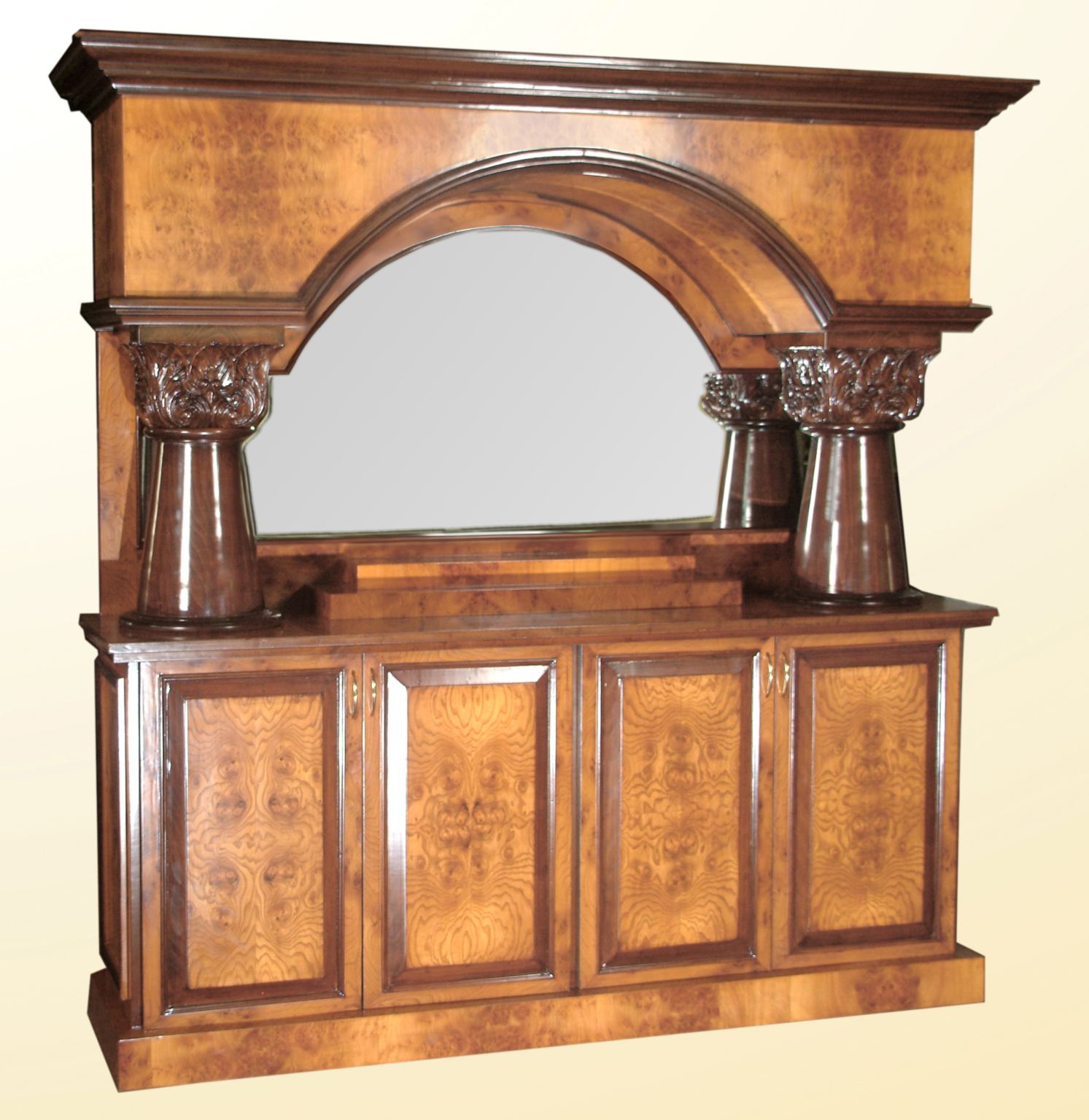 Bar 8 ft. Beechwood Custom Horseshoe Bar WoodnLuxury