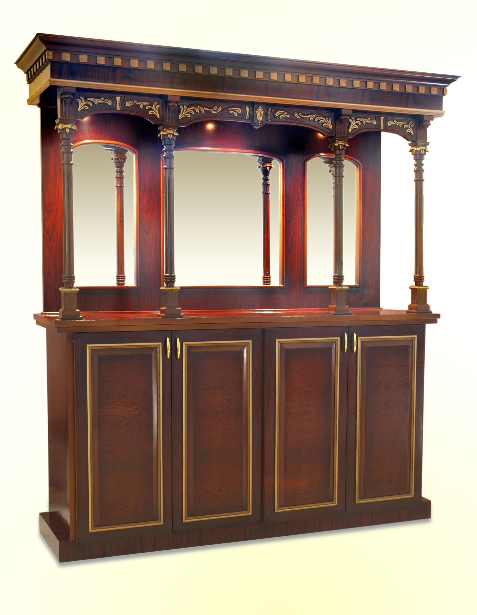 Bar 129MOD 6.5 ft Beechwood Wine / Liquor Home Bar WoodnLuxury