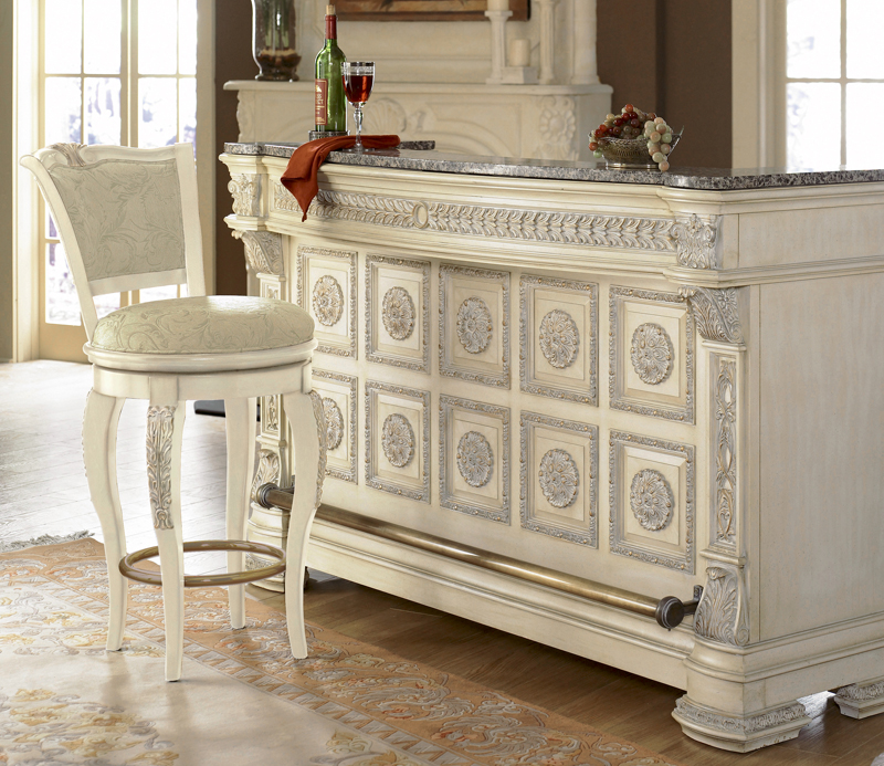 Bar WNL6U – Silver Italian Renaissance Home Bar