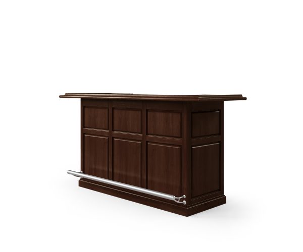 WNL10U - Rich Brown Walnut Finish Home Bar/ Wine Bar - Image 4