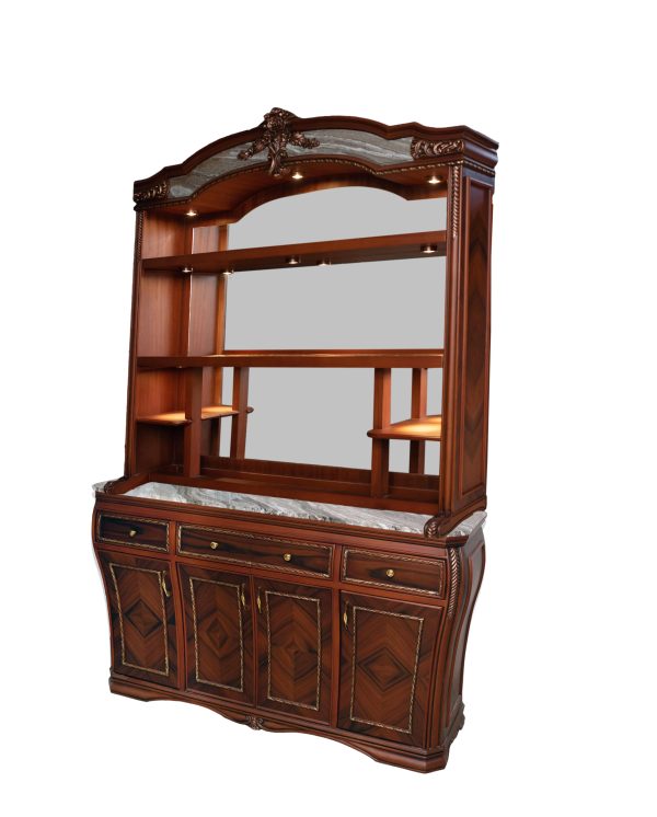 Bar WNL107 - Cinnamon Finish Exquisite Home Bar Set - Image 2