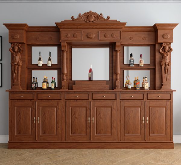Custom Mahogany Saloon Pub Bar - WNL53 - Image 2