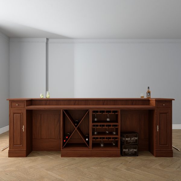 Custom Mahogany Saloon Pub Bar - WNL53 - Image 3