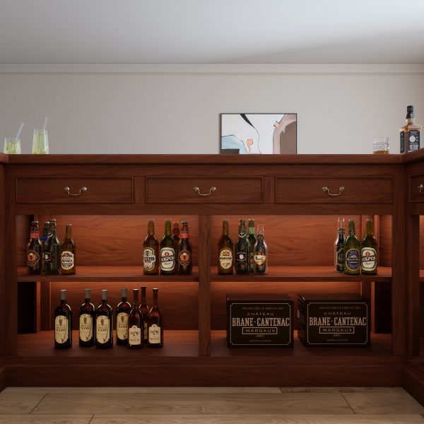 8.5Ft Old Europe Large Solid Wood Canopy Home Pub Bar - WNL43 - Image 4