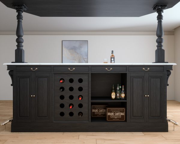 9Ft Premium Mahogany Recreational Canopy Home Bar w/ Marble - WNL47 - Image 3