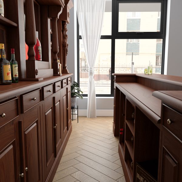 Custom Mahogany Saloon Pub Bar - WNL53 - Image 5