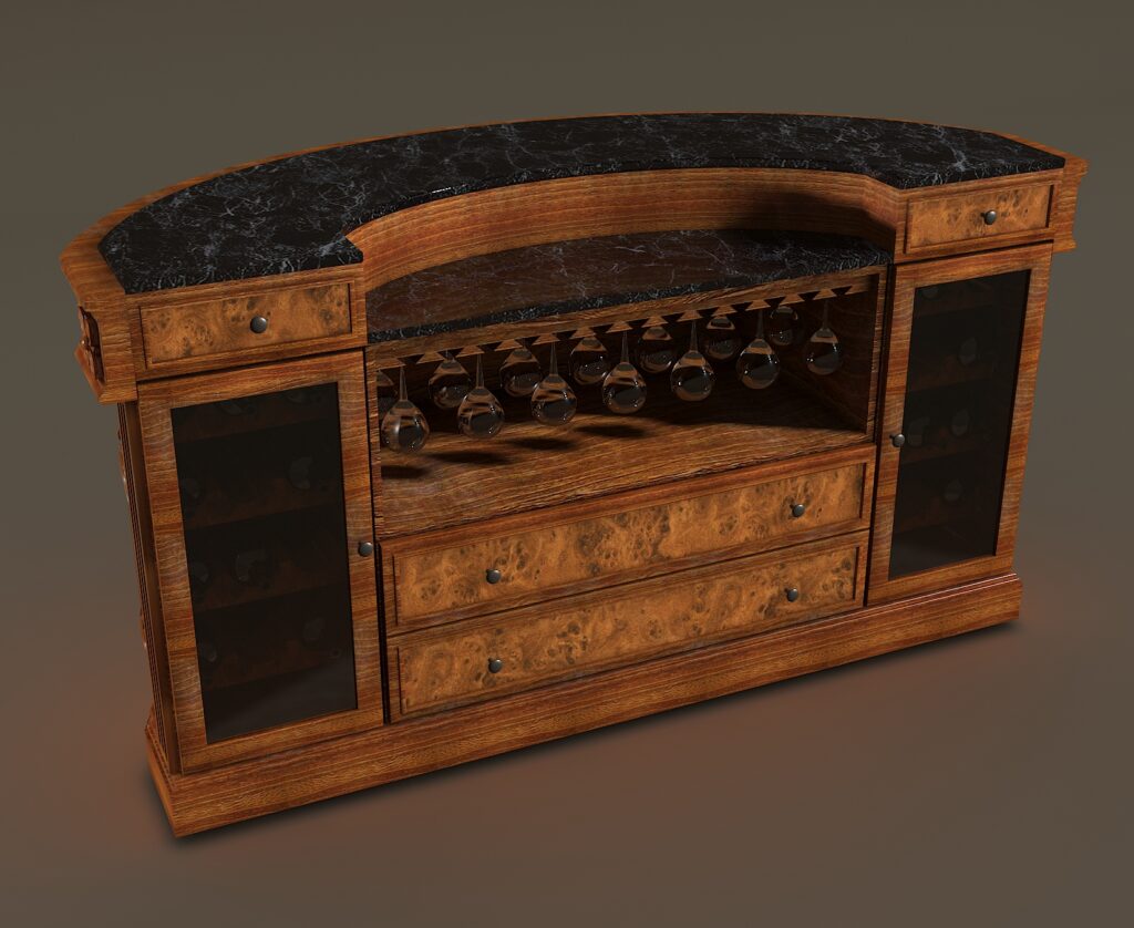 Italian Marble Top Bar Counter and Console – Bar WNL57 – WoodnLuxury