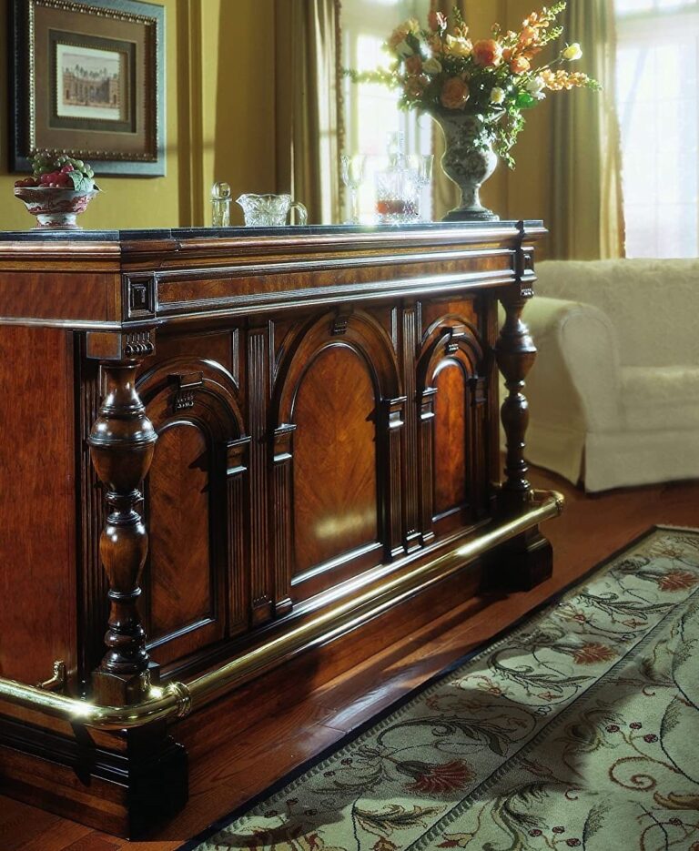 Bar WNL58 AntiqueStyle Home Bar With Classic Arches WoodnLuxury