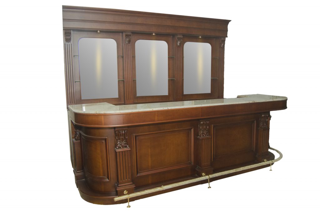 Bar WNL64 - Wooden Bar Set with Overhang and Sink Side Unit