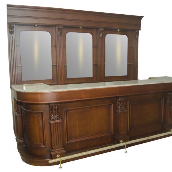 Bar WNL64 - Wooden Bar Set with Overhang and Sink Side Unit