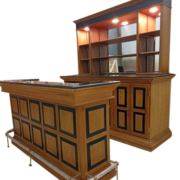 Rare Honey Maple Contemporary Style Home Bar - WNL113
