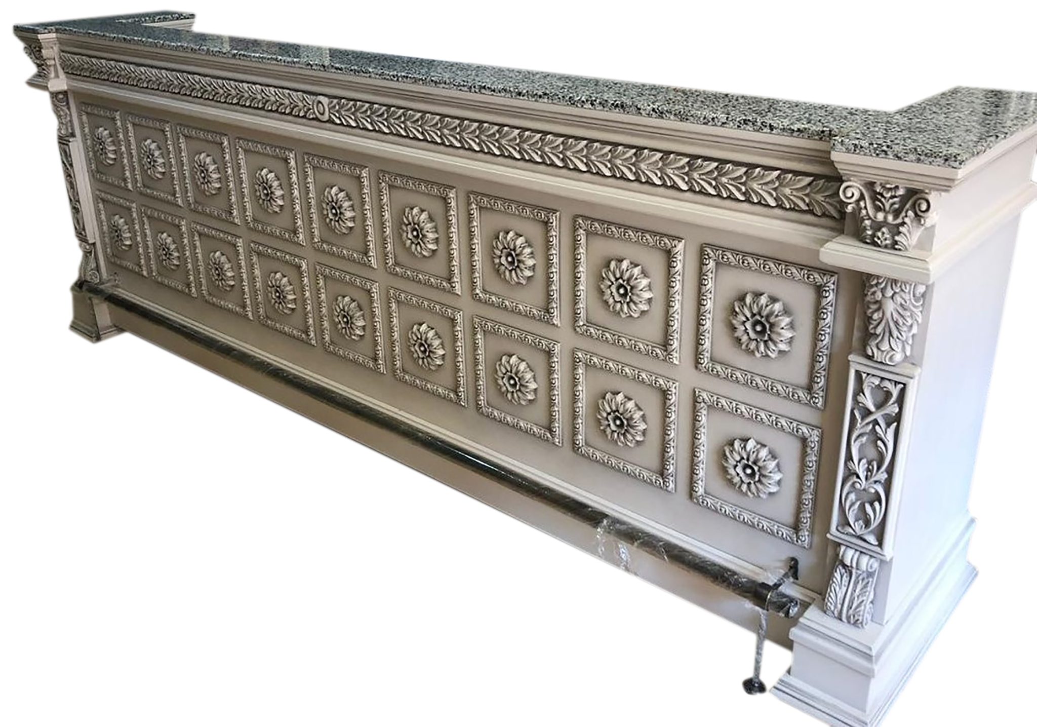 Classic White Luxury 10ft Home Bar WNL101 WoodnLuxury