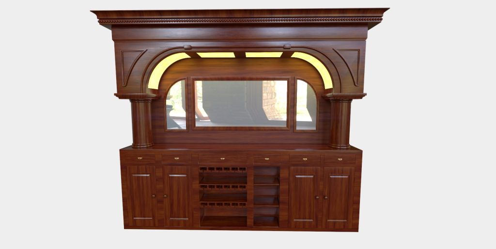 Bar WNL165 Metropolitan Style Traditional Brunswick Bar WoodnLuxury