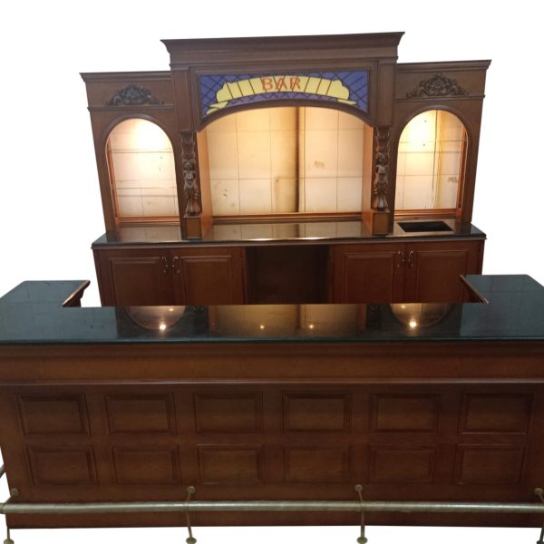 Black Granite Top Bar Set with Hand Carvings - Bar WNL175