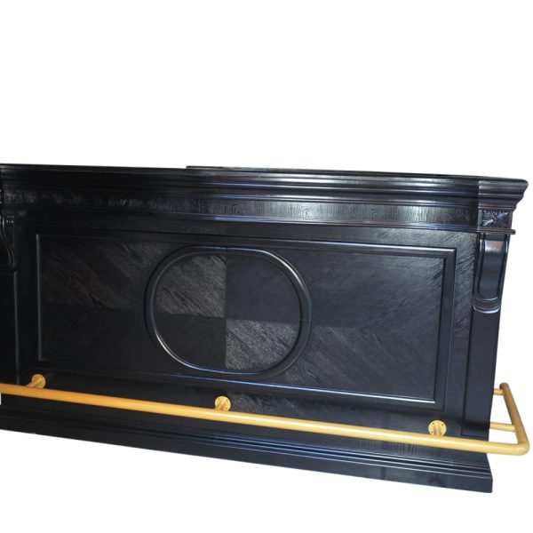 All-black Bar Featuring Unique Checkered Panel Design - Bar WNL179