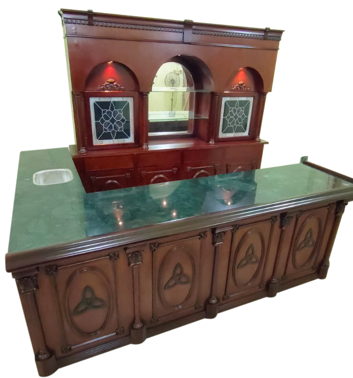 Classic Bar with Celtic Knot Panels & Stained Glass - Bar WNL172 - Image 2