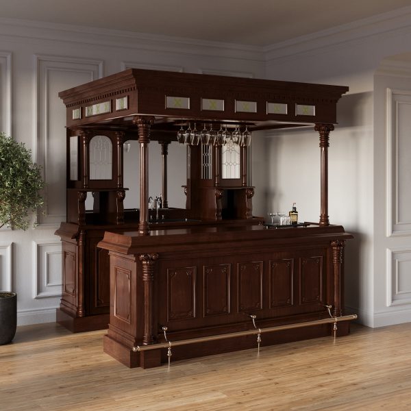 Wooden Home Bar that Combines Victorian Charm with Modern Sophistication - Bar WNL204