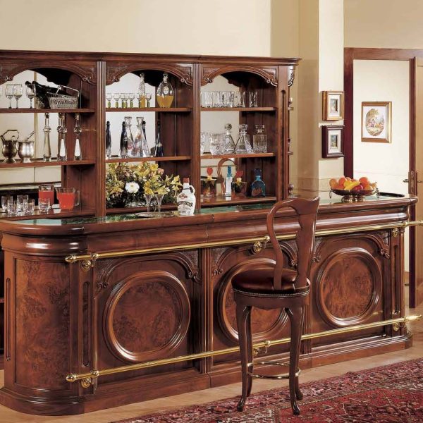 Luxurious Classic Home Bar Combining Craftsmanship & Ornate Details - Bar WNL198